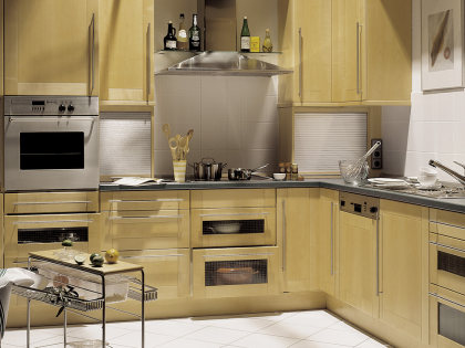KITCHENS~338 / 德国高端橱柜品牌厨房场景 | 乡村风格厨房 | 黄色调 | 厨柜布局=L型